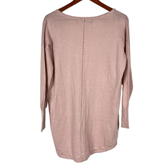 Jennifer Lopez Pink Sparkly 3/4 Sleeve Top Size Medium - Picture 2 of 4